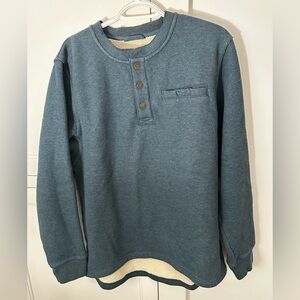 L.L. Bean Teal Waffle Knit Pullover